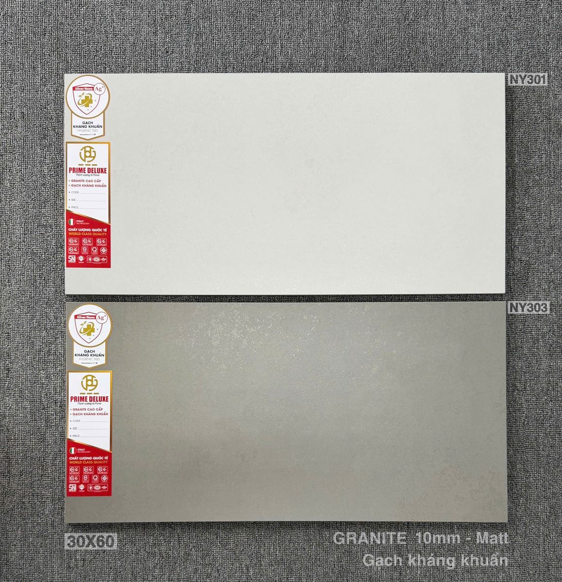 Gạch ốp lát Prime 30x60 Granite Kháng Khuẩn NY301-NY303