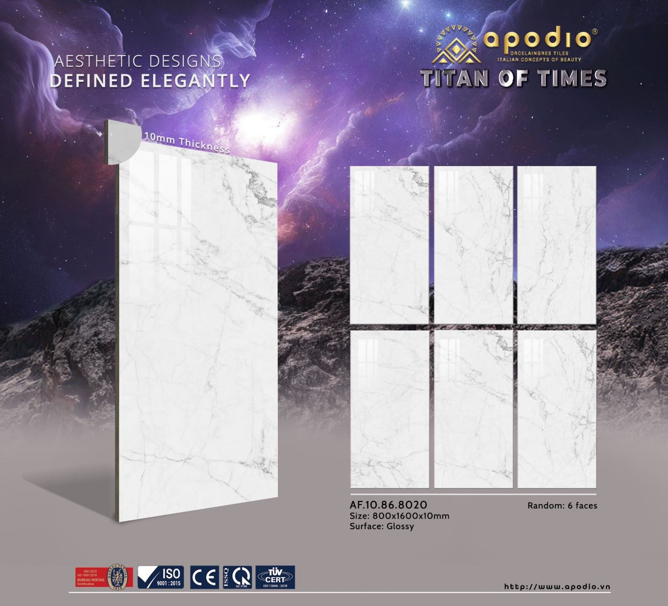 Gạch ốp lát 80x160 Apodio AF10868020 tt
