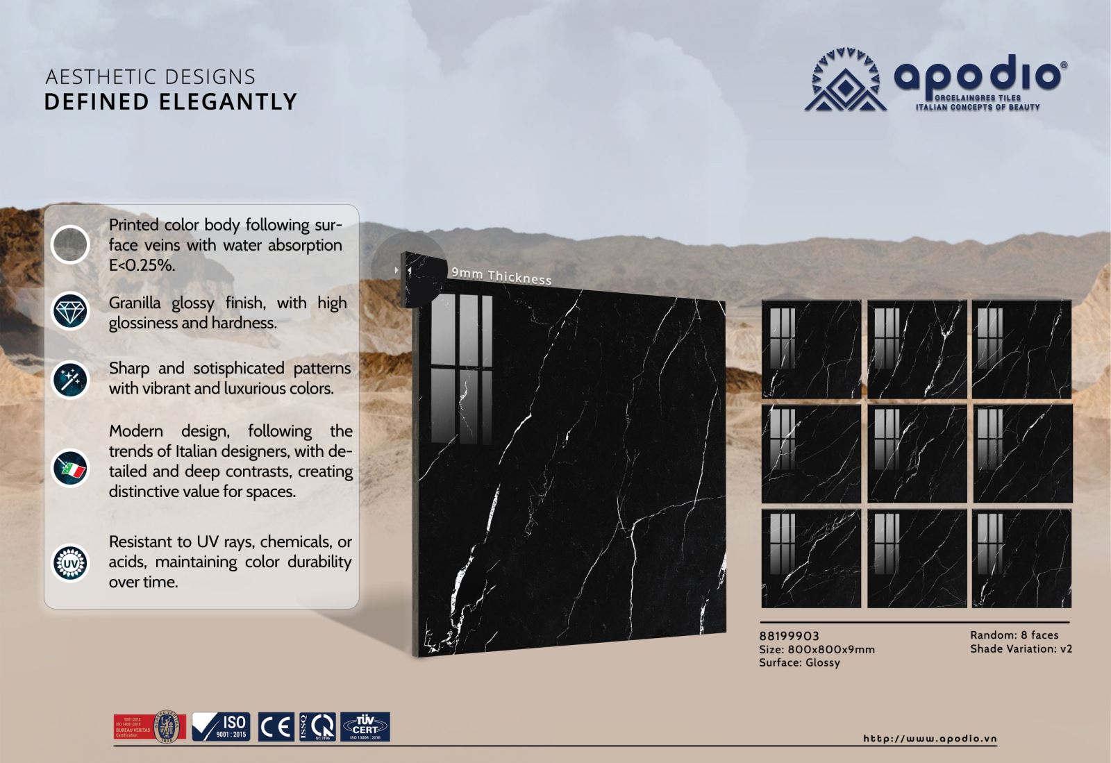 Gạch ốp lát 80x80 Apodio 88199903 5