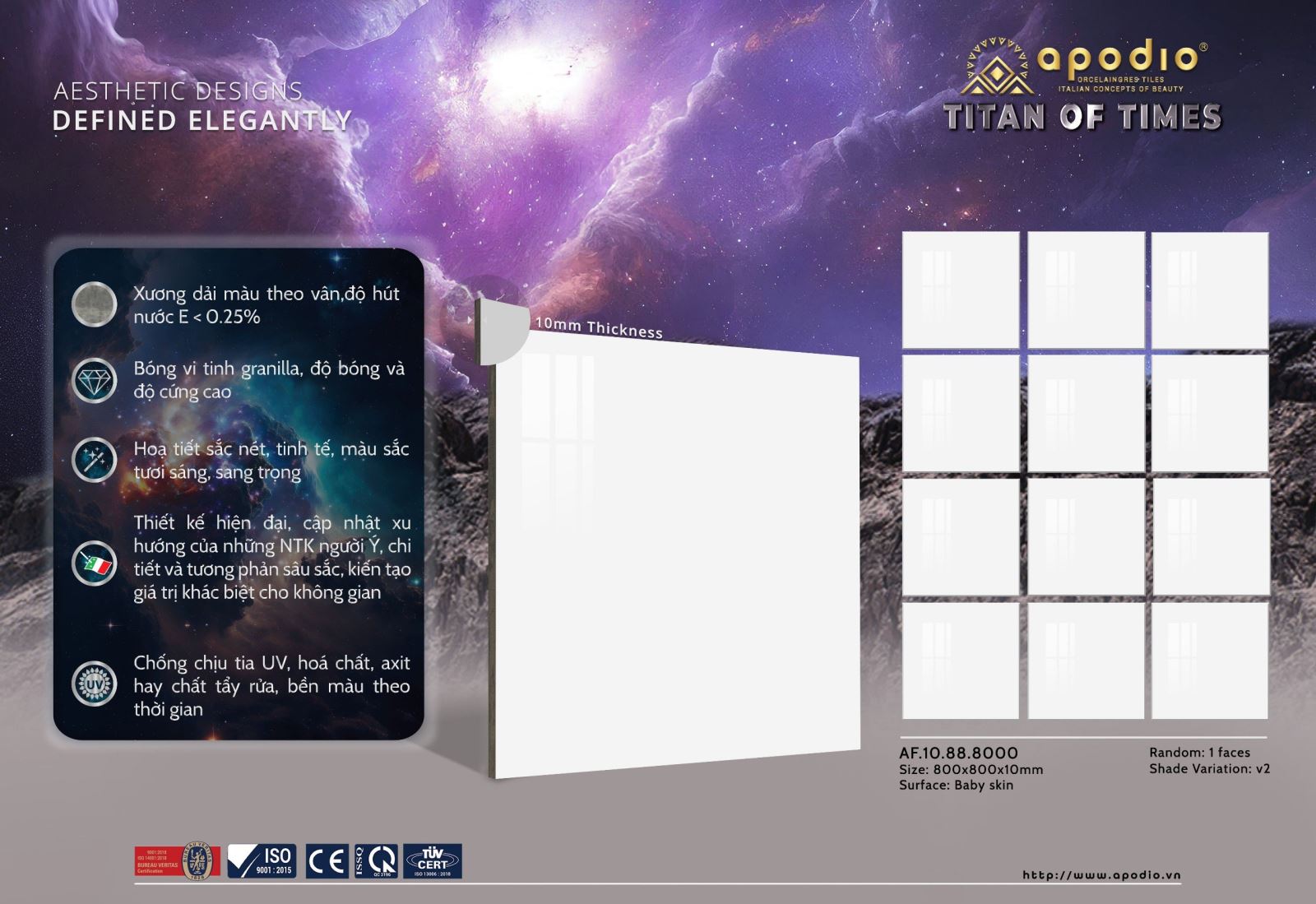 Gạch ốp lát 80x80 Apodio AF10888000 tt1