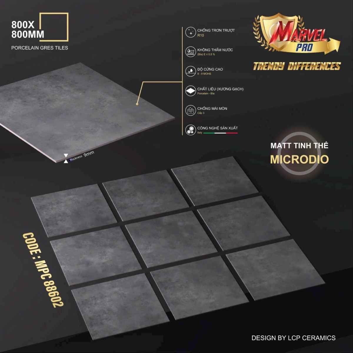 Gạch ốp lát 80x80 Apodio MARVEL PRO MPC 88602 8