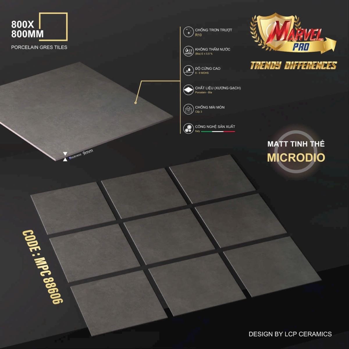 Gạch ốp lát 80x80 Apodio MARVEL PRO MPC 88606 6
