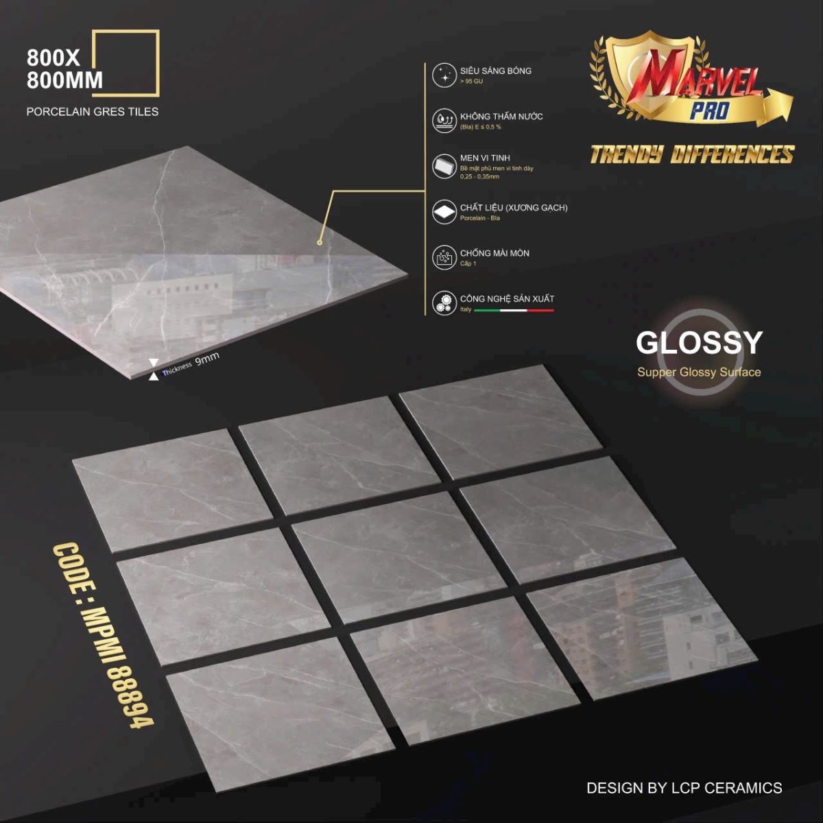 Gạch ốp lát 80x80 Apodio 88894 8
