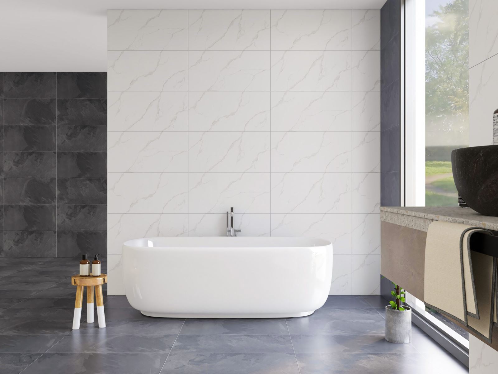 Gạch ốp lát 40x80 Apodio A48CG1061 PC2