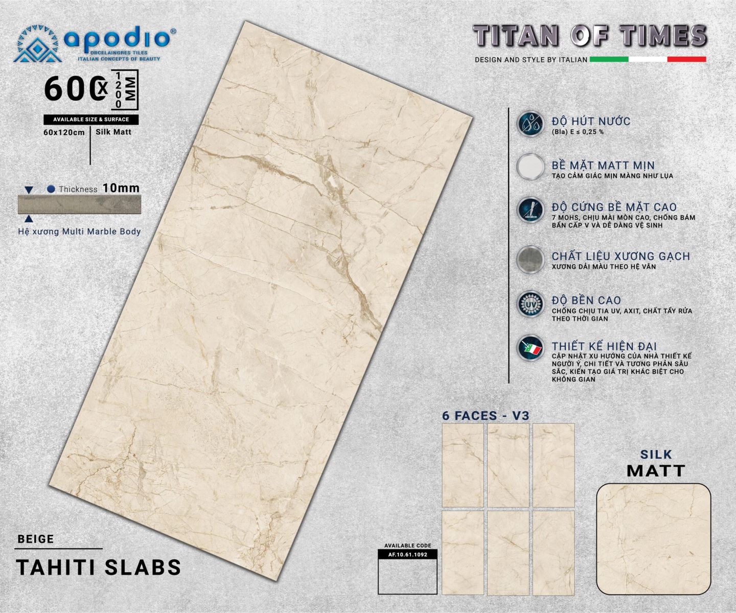 Gạch ốp lát 60x120 Apodio AF10611092 tt1