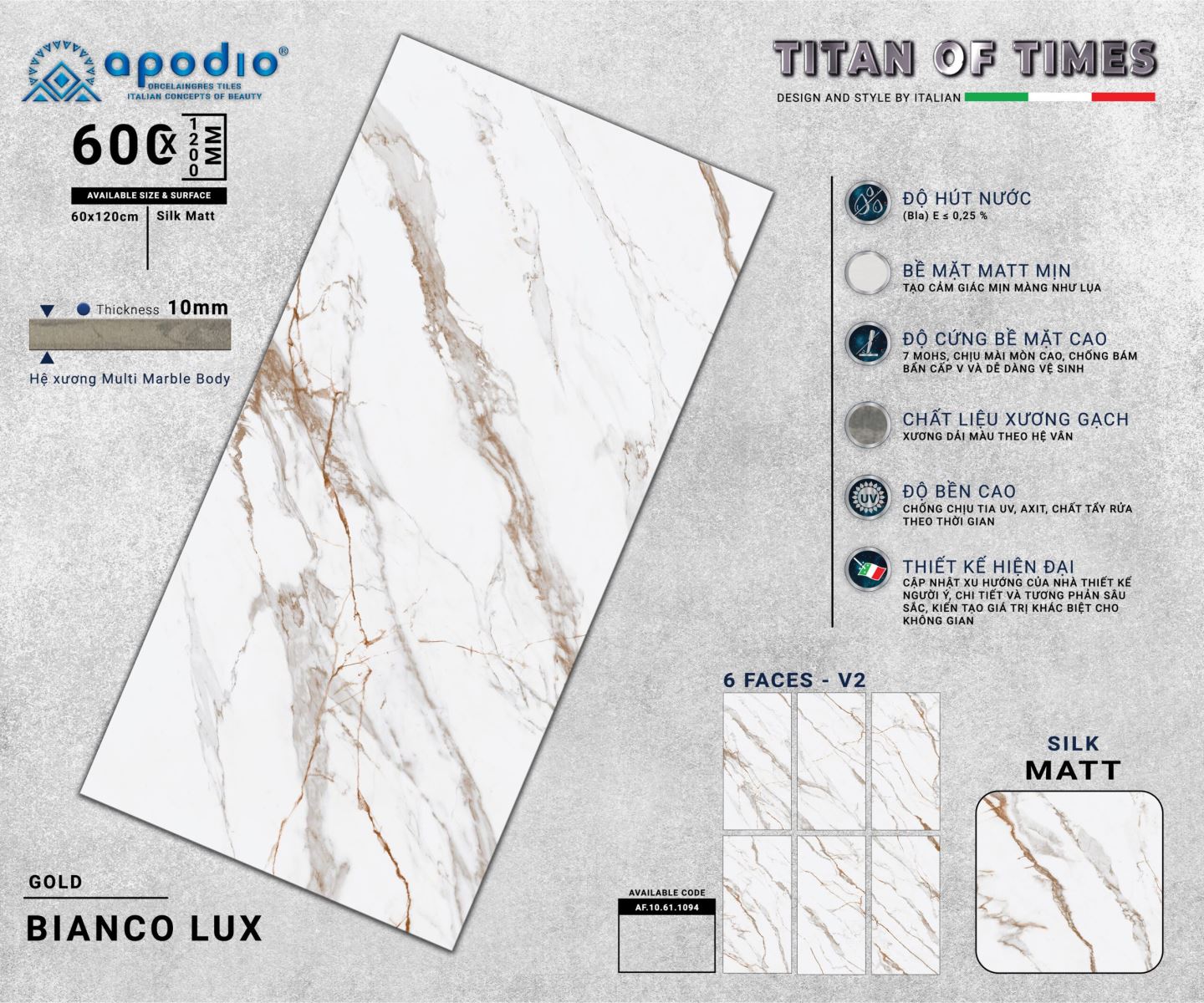 Gạch ốp lát 60x120 Apodio AF10611094 tt1