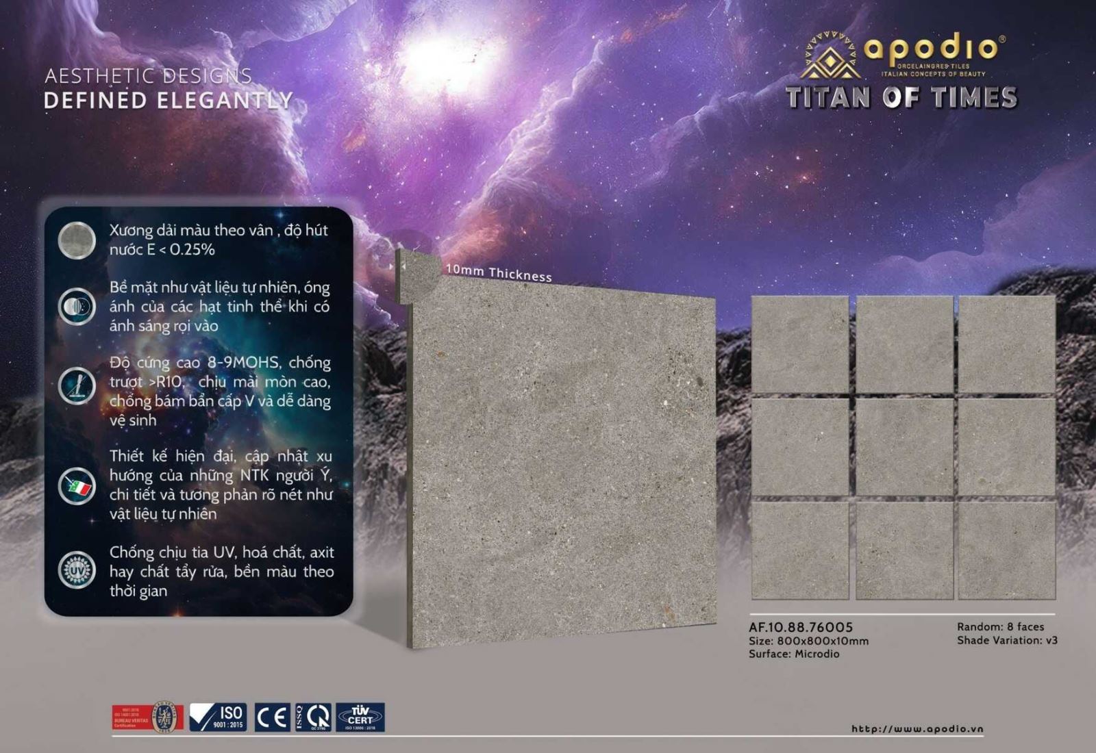 Gạch ốp lát 80x80 Apodio AF108876005 tt1