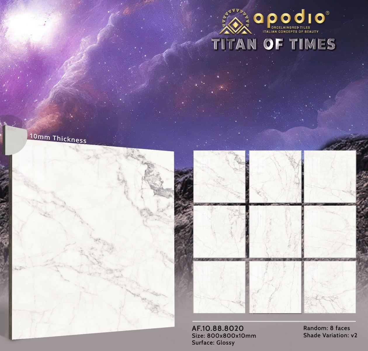 Gạch ốp lát 80x80 Apodio AF10888020