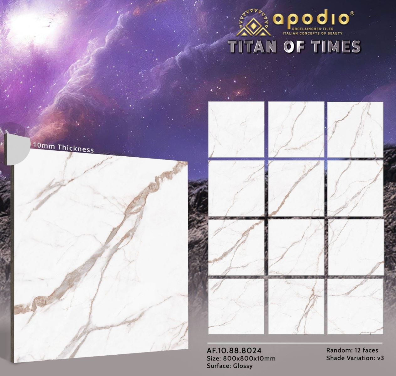 Gạch ốp lát 80x80 Apodio AF10888024