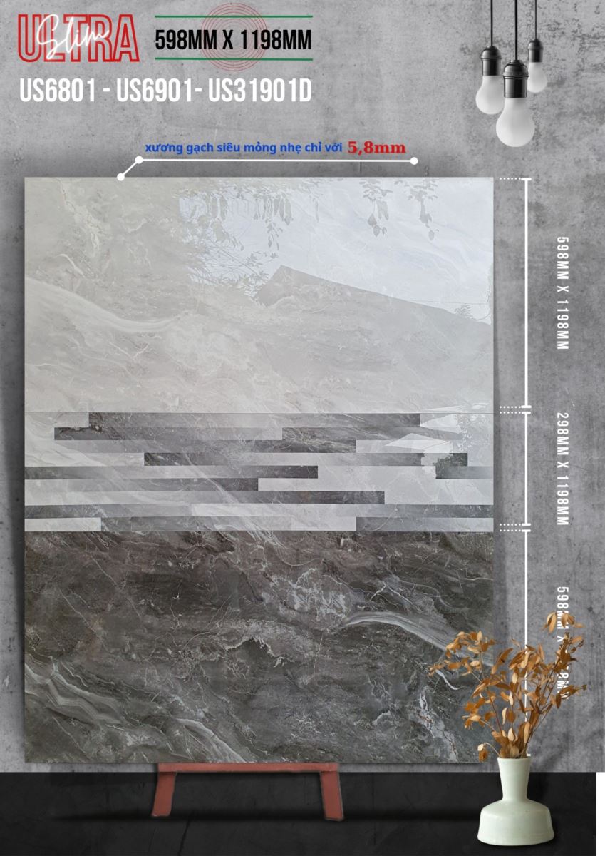 Gạch ốp lát 60x120 Apodio US6901 - US31901D - US6801