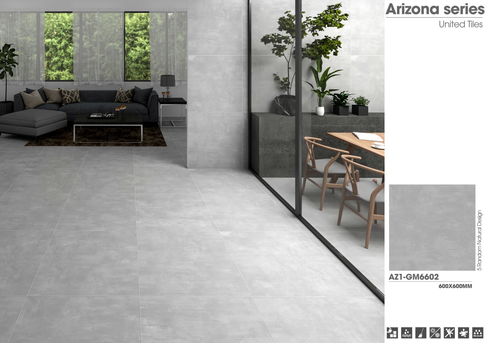 Gạch ốp lát 60x60 Viglacera Arizona AZ1-GM6602 6