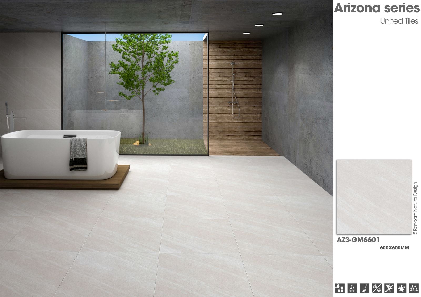 Gạch ốp lát 60x60 Viglacera Arizona AZ3-GM6601 6