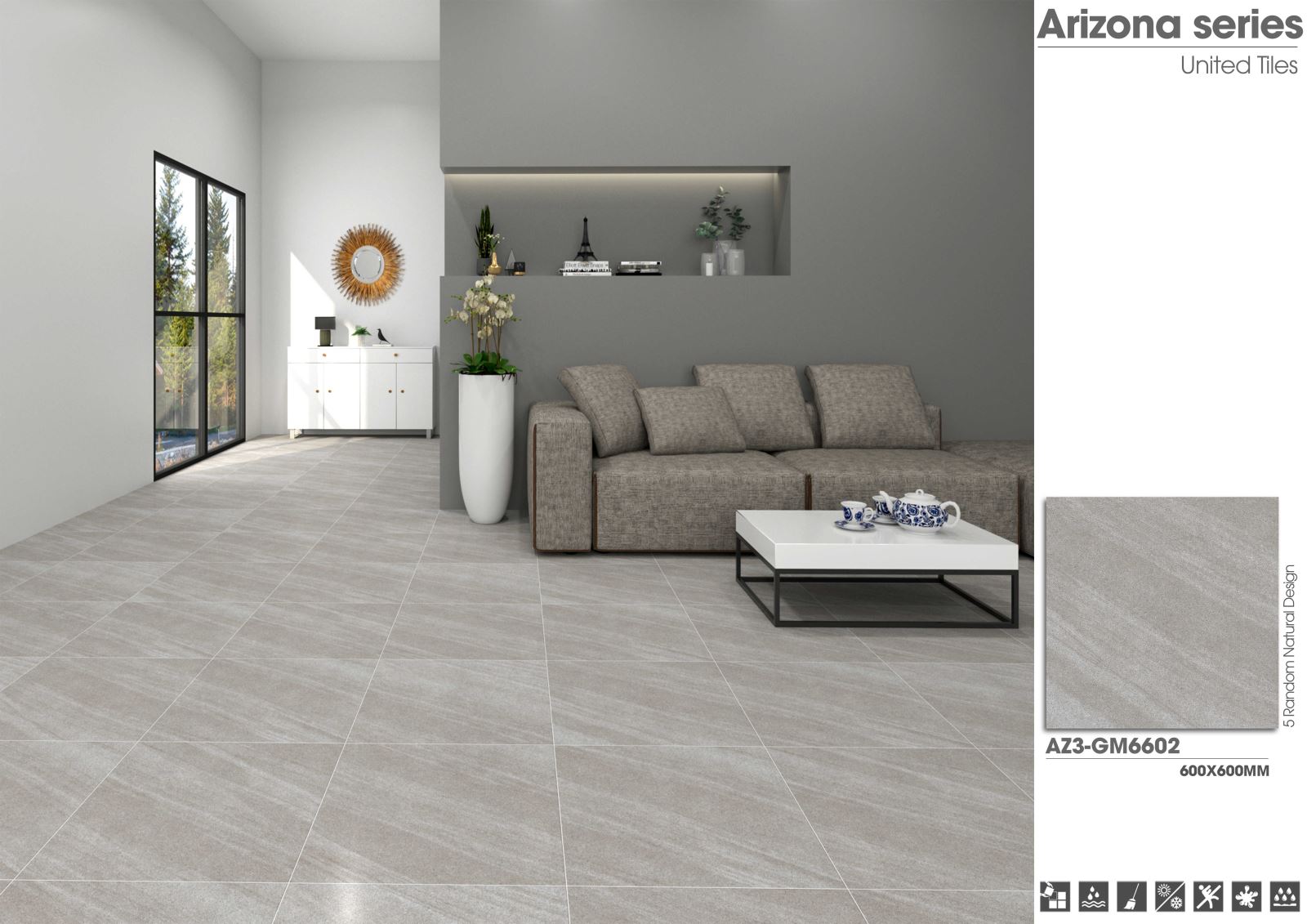 Gạch ốp lát 60x60 Viglacera Arizona AZ3-GM6602 6