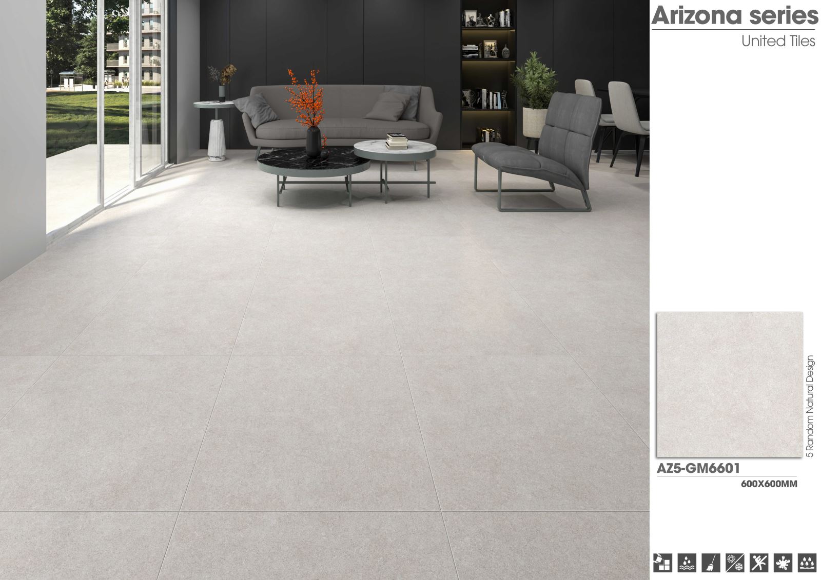 Gạch ốp lát 60x60 Viglacera Arizona AZ5-GM6601 6