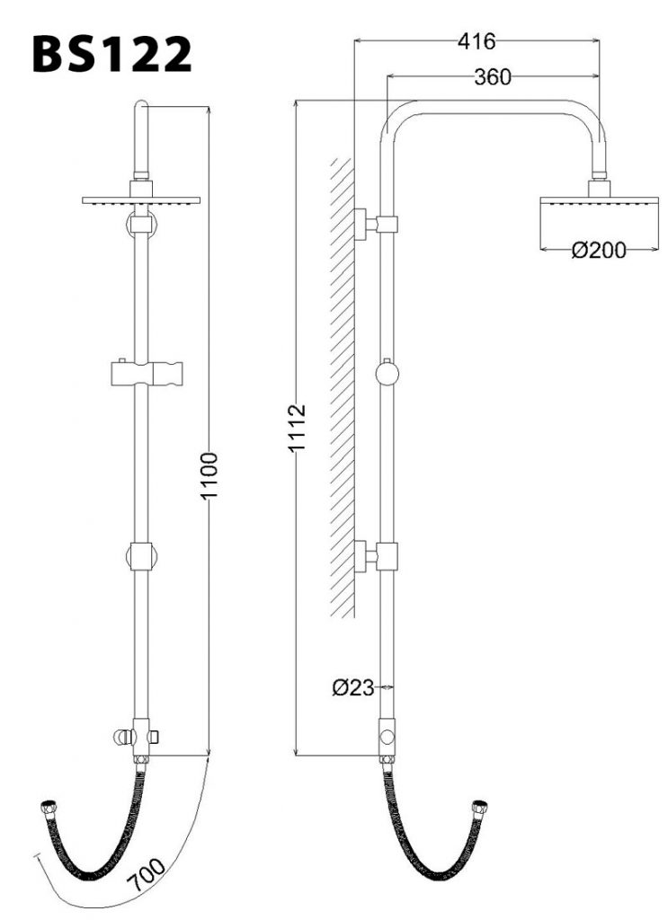 Bộ Phụ Kiện Sen Cây CAESAR BS122 Nóng Lạnh 3