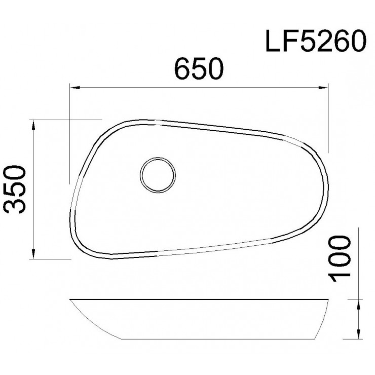 Chậu Rửa Mặt Lavabo Caesar LF5260 Đặt Bàn 4