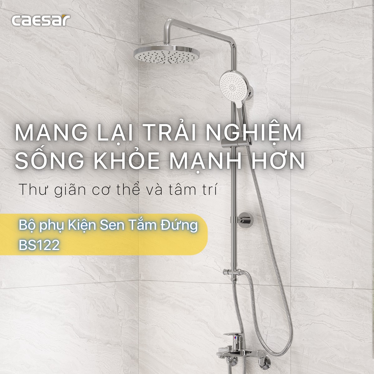 Bộ Phụ Kiện Sen Cây CAESAR BS122 Nóng Lạnh 2