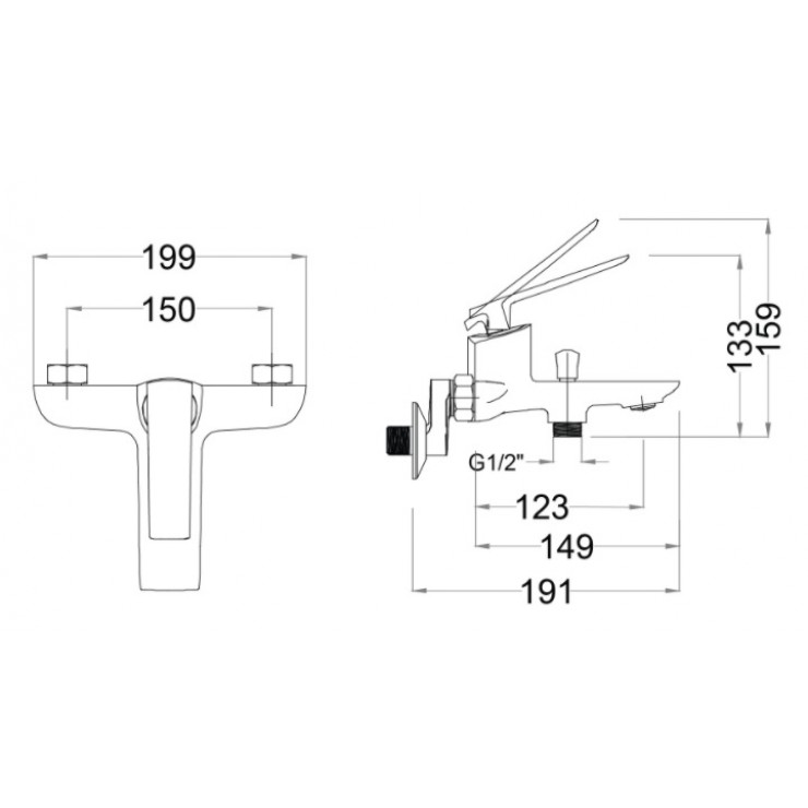 Bộ vòi sen tắm nóng lạnh Caesar S843C 2