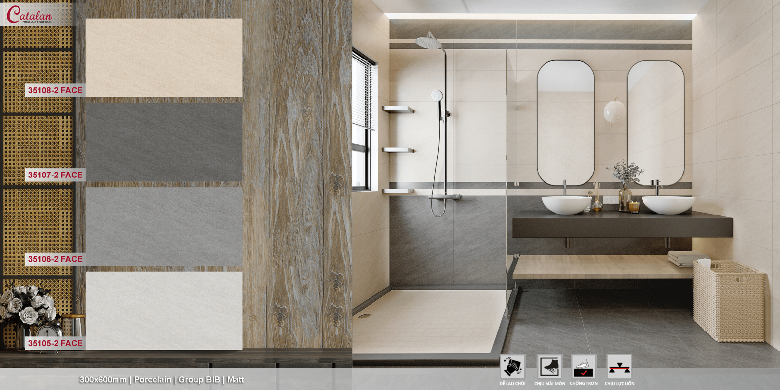 Gạch ốp tường Catalan 35107 5