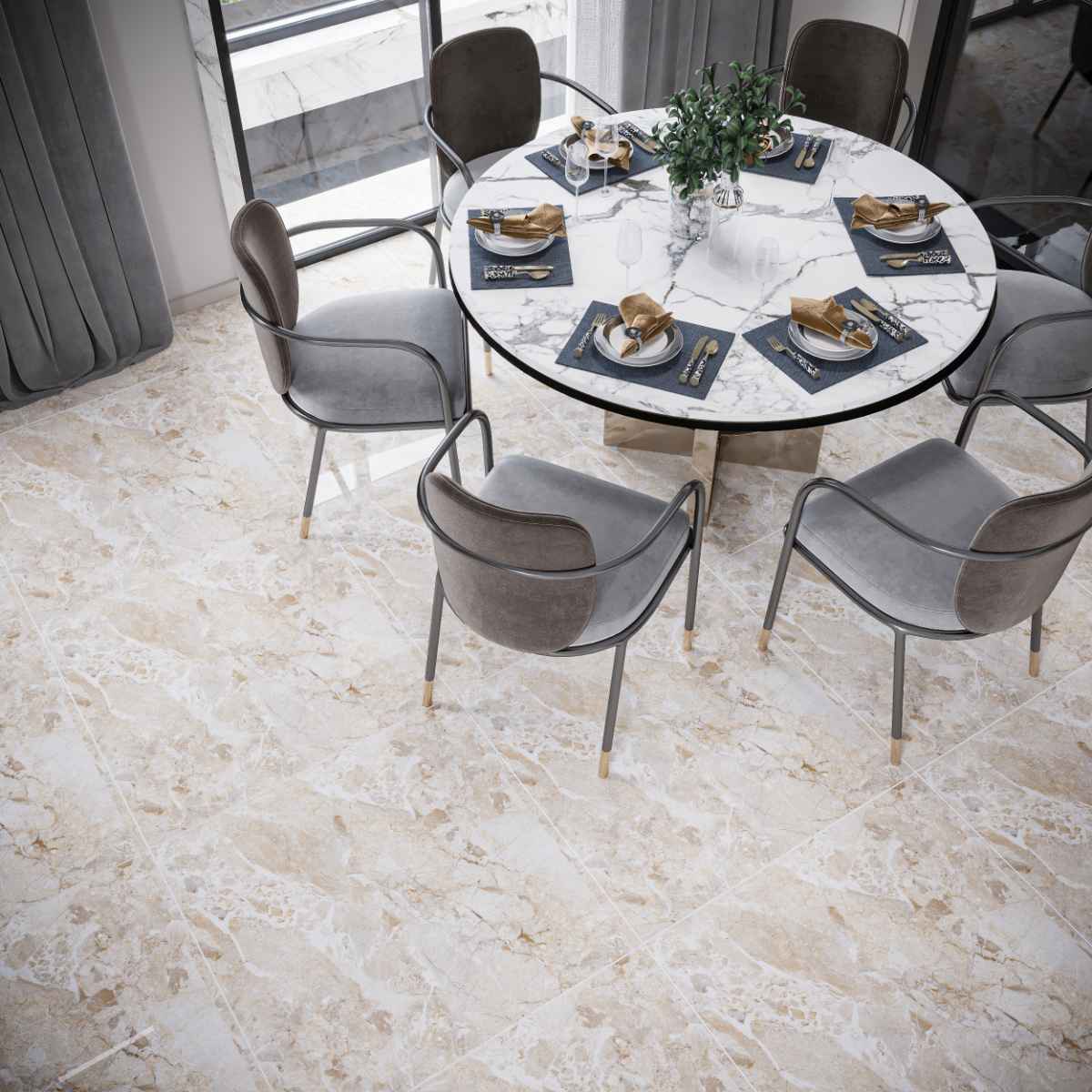 Gạch Đồng Tâm 80x80 kháng khuẩn 8080STONE003-FP-H+ 6