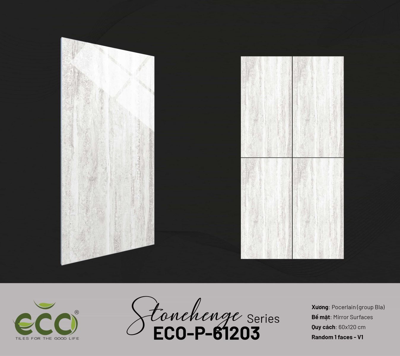 Gạch ốp lát 60x120 Ecotiles ECO-P-61203