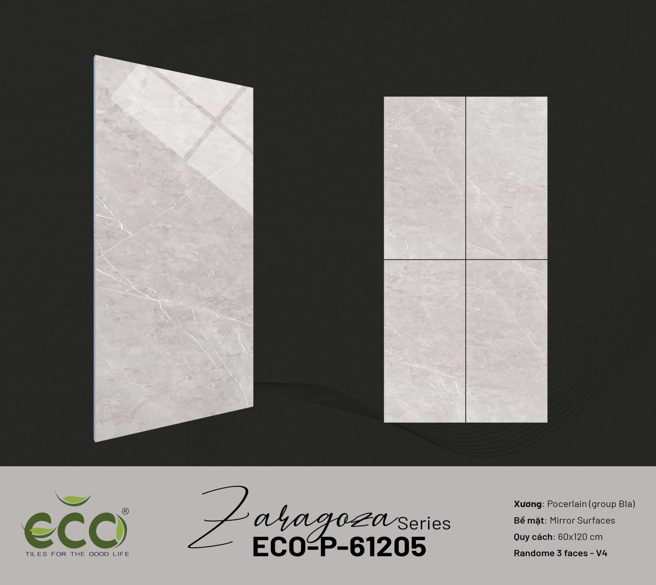 Gạch ốp lát 60x120 Ecotiles ECO-P-61205