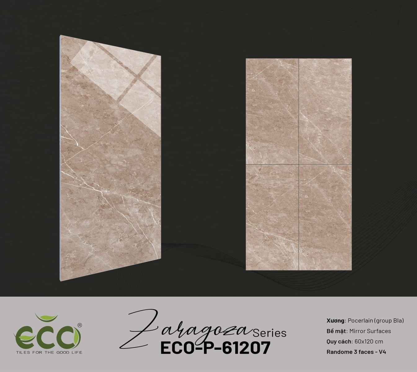 Gạch ốp lát 60x120 Ecotiles ECO-P-61207