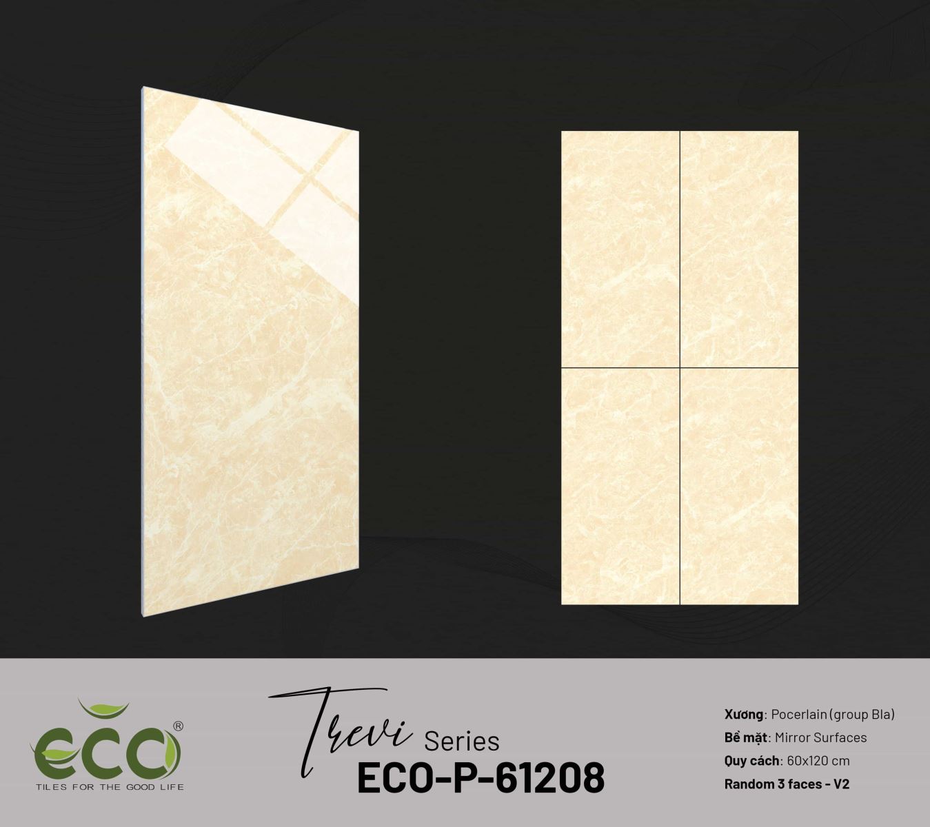 Gạch ốp lát 60x120 Ecotiles ECO-P-61208