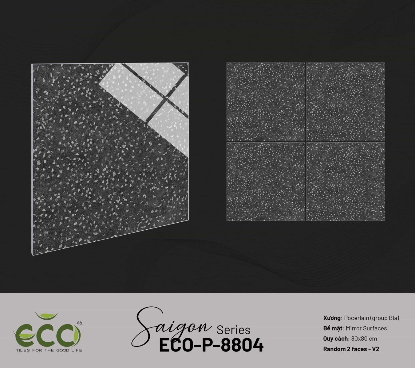 Gạch ốp lát 80x80 Ecotiles ECO-P-8804