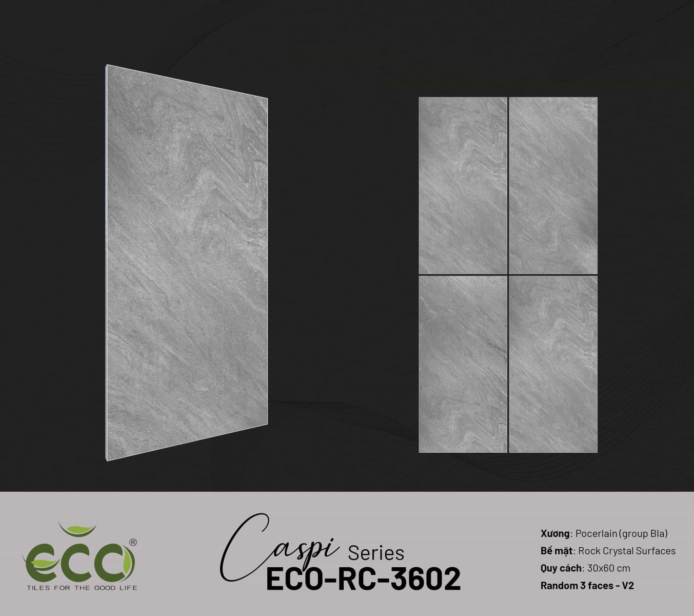 Gạch ốp lát 30x60 Ecotiles ECO-RC-3602