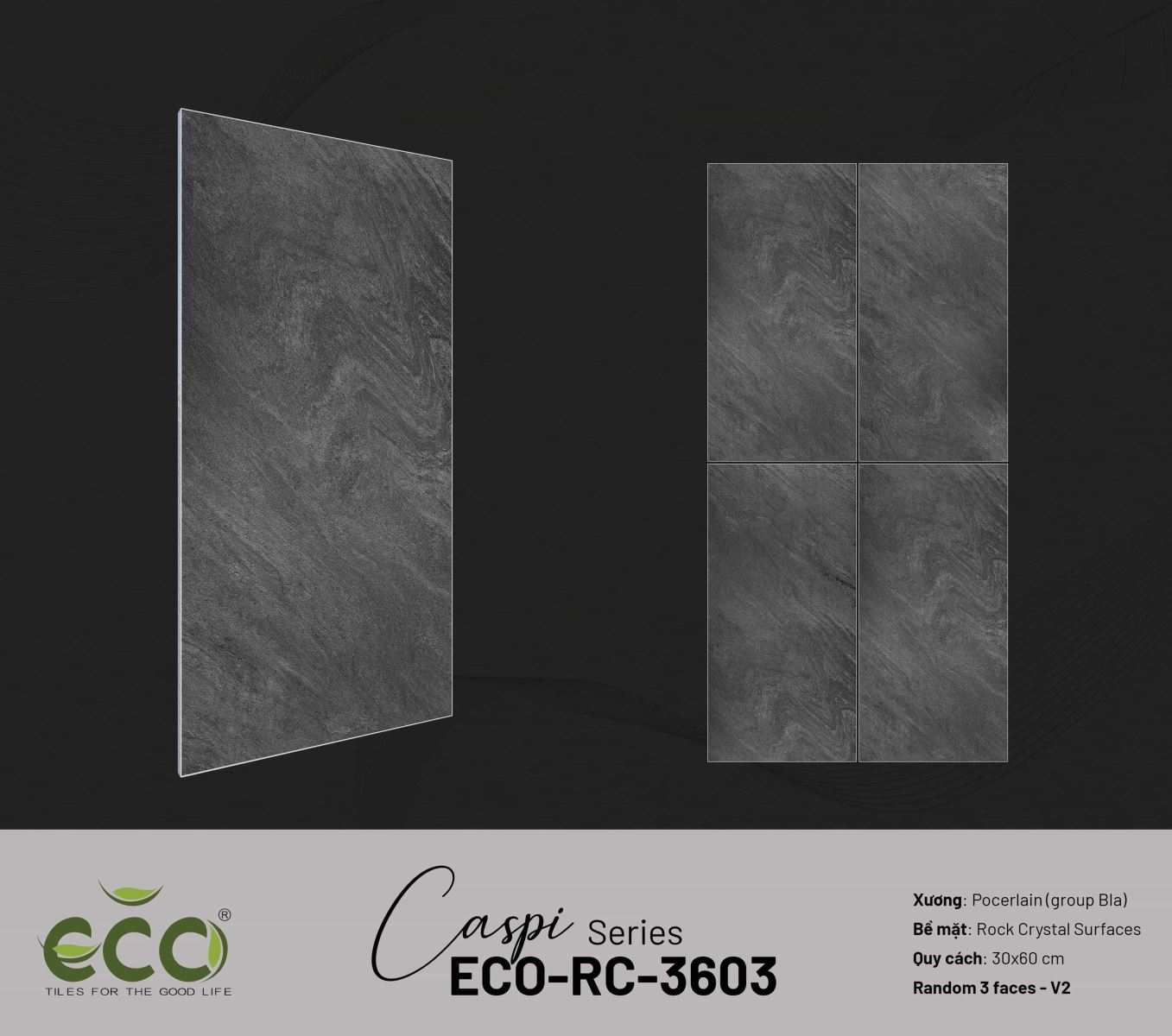 Gạch ốp lát 30x60 Ecotiles ECO-RC-3603