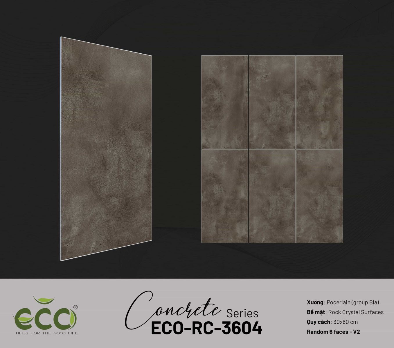 Gạch ốp lát 30x60 Ecotiles ECO-RC-3604
