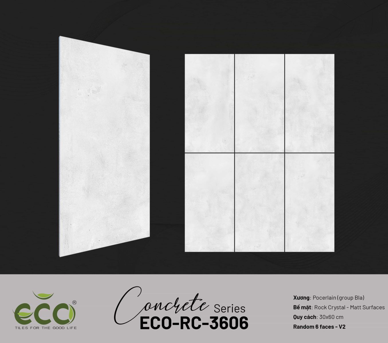 Gạch ốp lát 30x60 Ecotiles ECO-RC-3606