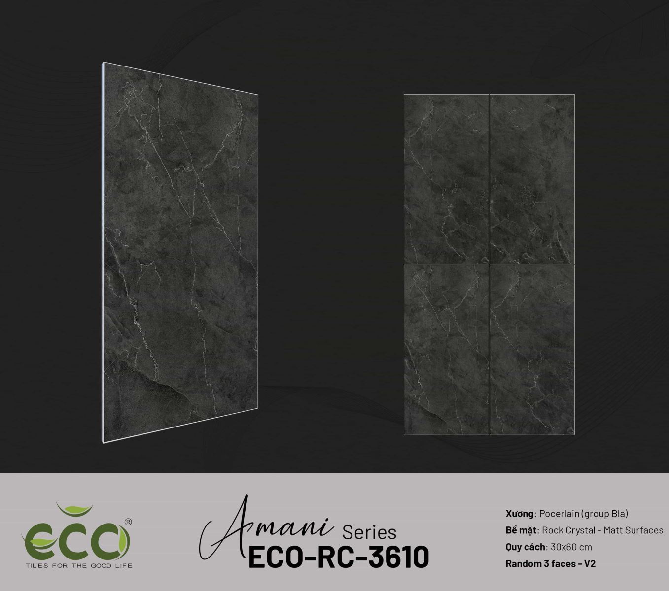 Gạch ốp lát 30x60 Ecotiles ECO-RC-3610