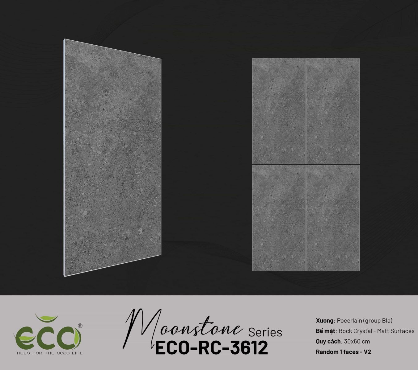 Gạch ốp lát 30x60 Ecotiles ECO-RC-3612