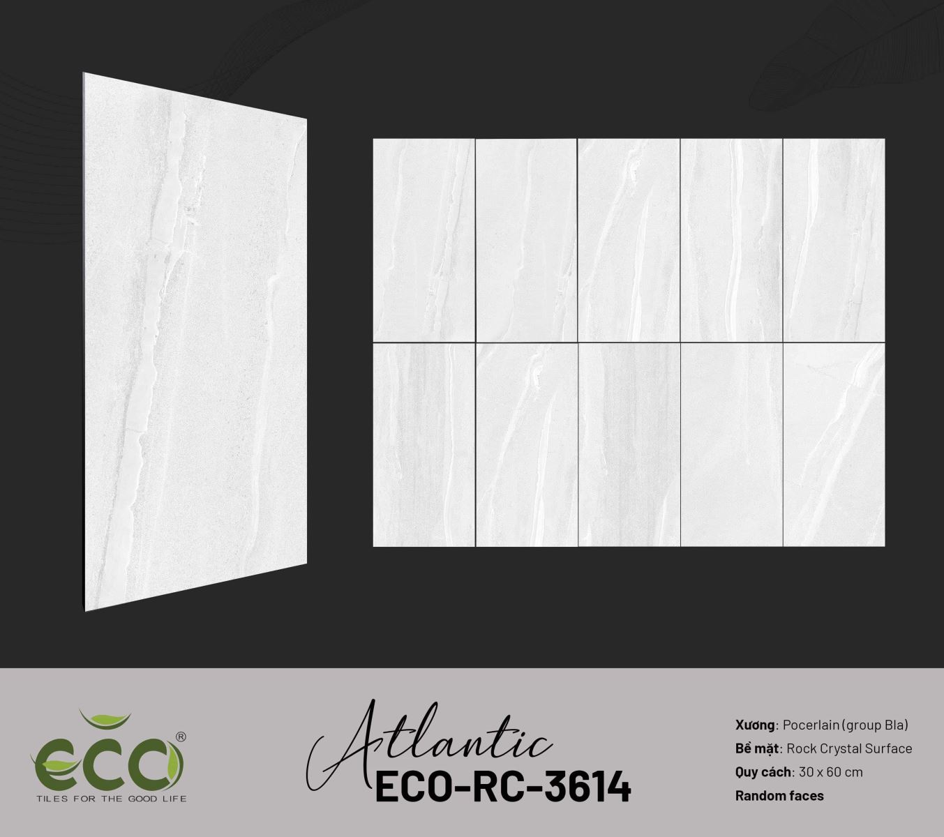 Gạch ốp lát 30x60 Ecotiles ECO-RC-3614