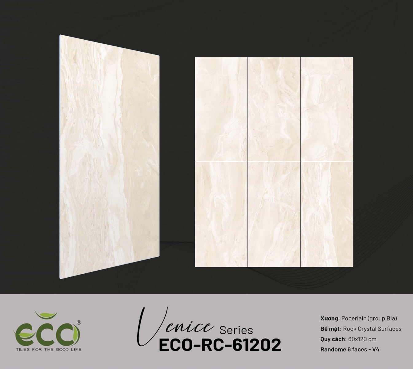 Gạch ốp lát 60x120 Ecotiles ECO-RC-61202