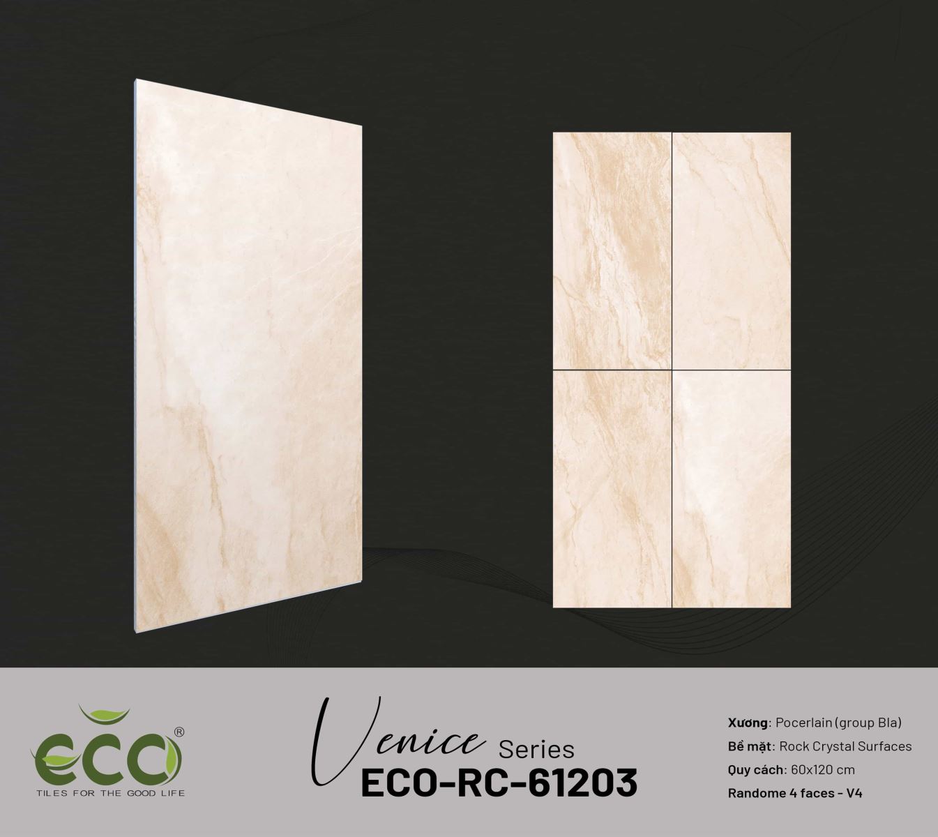 Gạch ốp lát 60x120 Ecotiles ECO-RC-61203