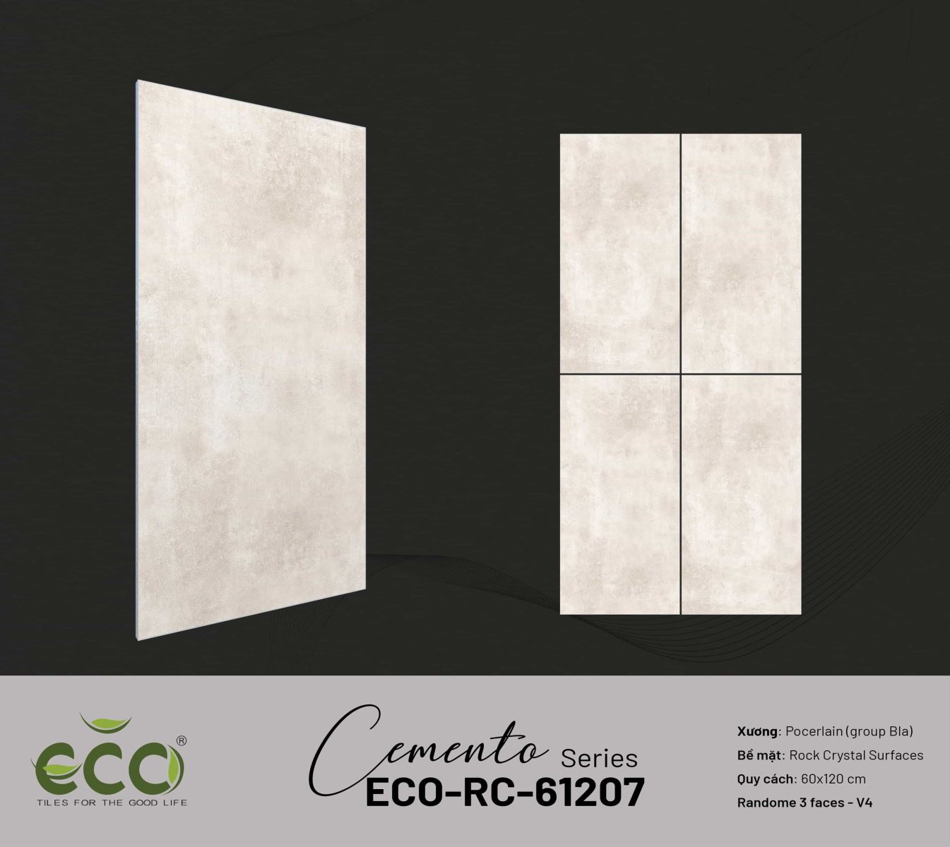 Gạch ốp lát 60x120 Ecotiles ECO-RC-61207