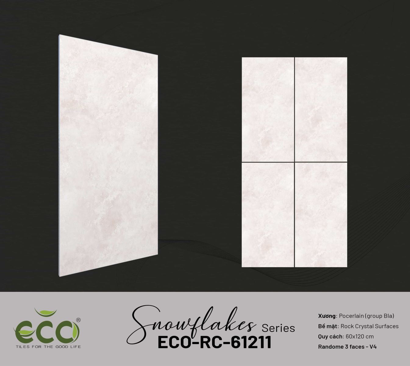Gạch ốp lát 60x120 Ecotiles ECO-RC-61211