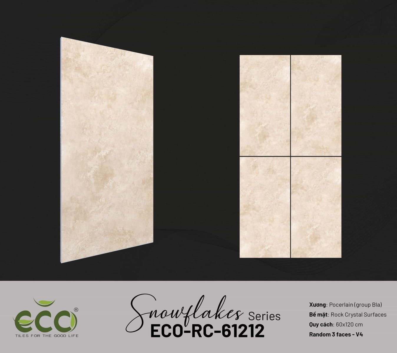 Gạch ốp lát 60x120 Ecotiles ECO-RC-61212