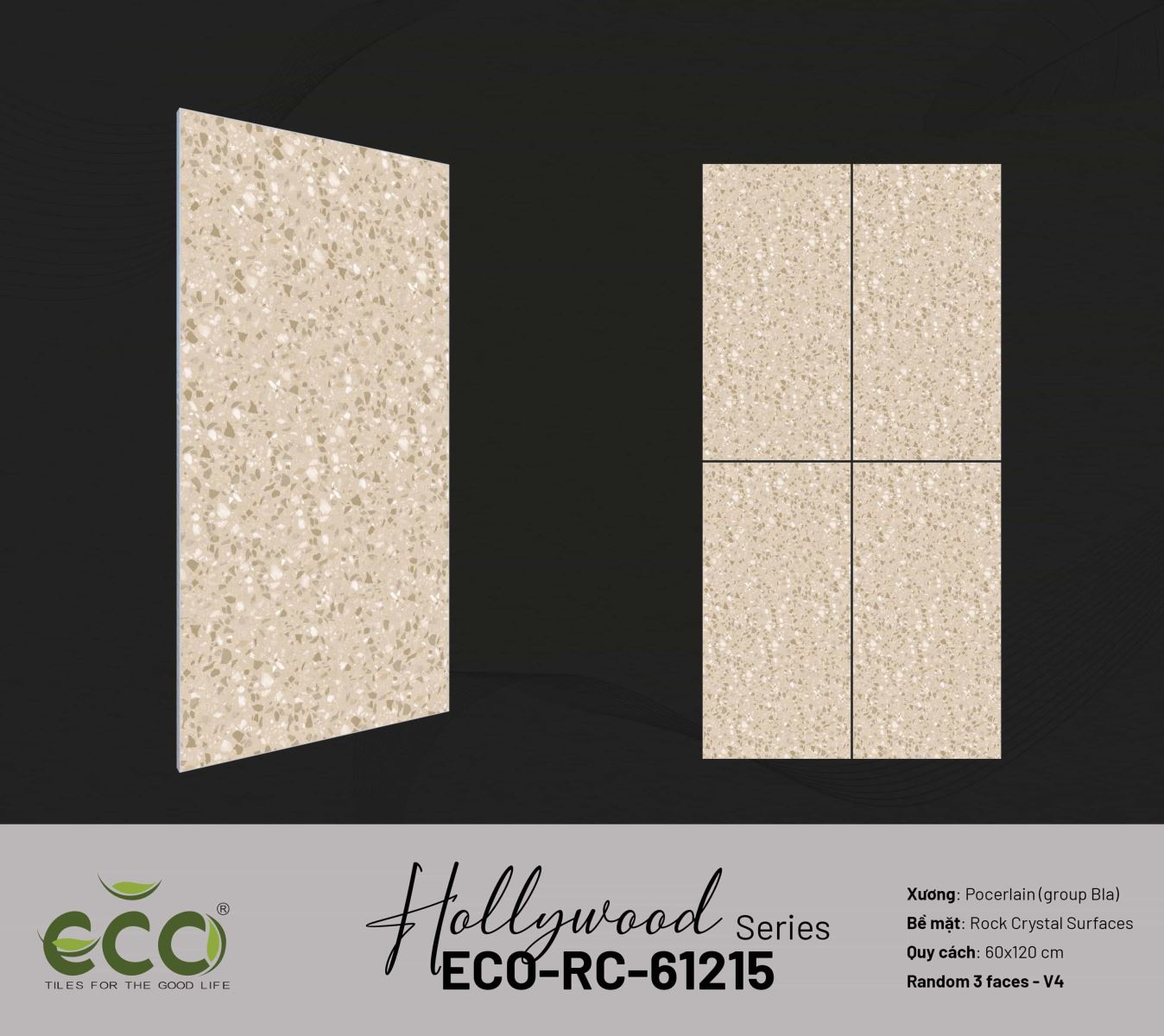 Gạch ốp lát 60x120 Ecotiles ECO-RC-61215