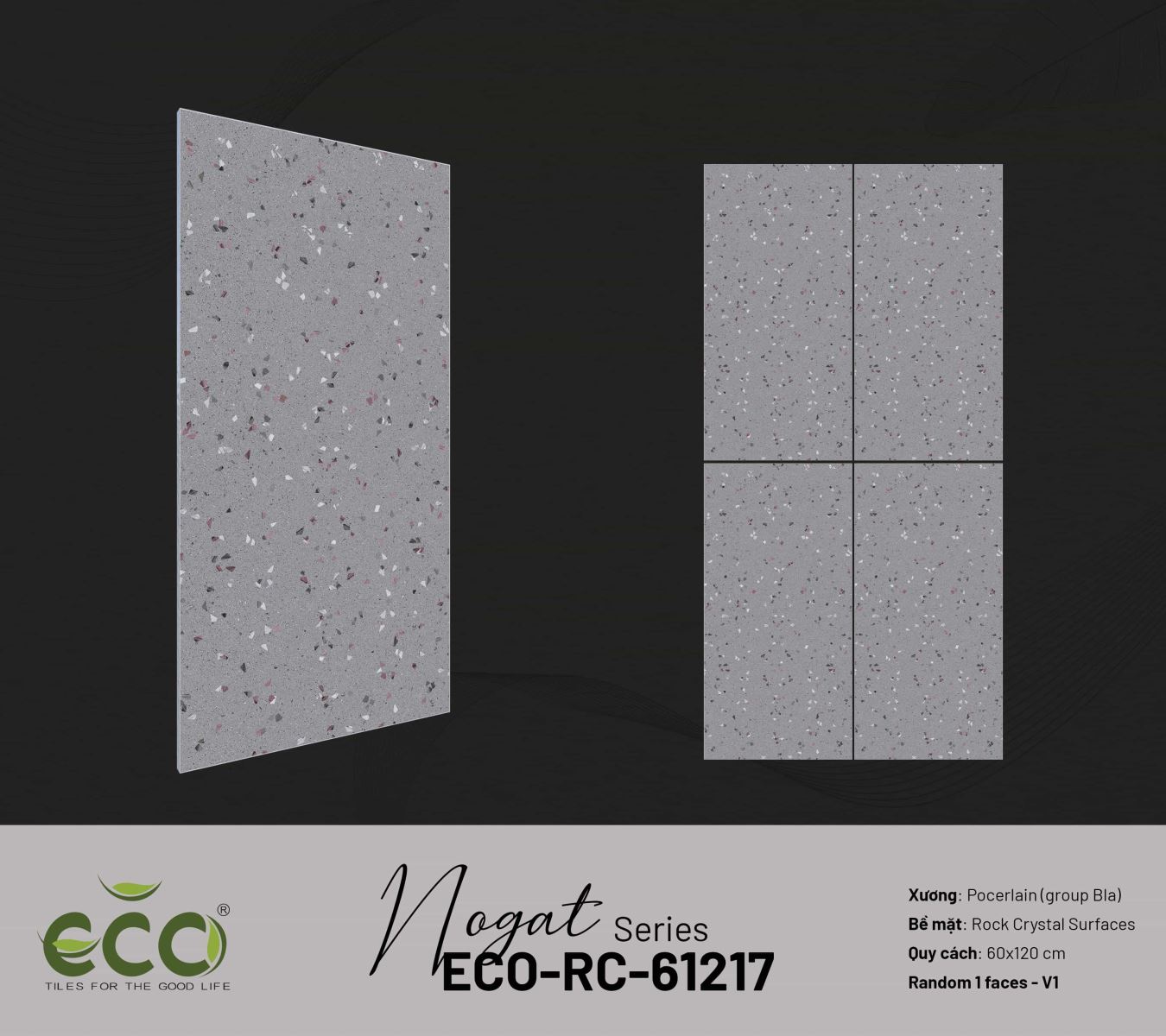 Gạch ốp lát 60x120 Ecotiles ECO-RC-61217