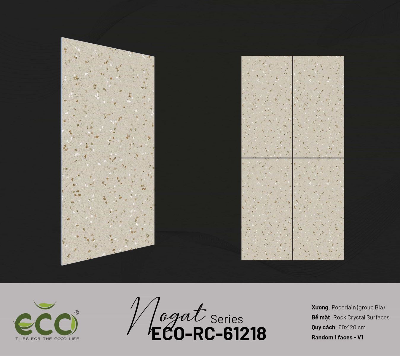 Gạch ốp lát 60x120 Ecotiles ECO-RC-61218