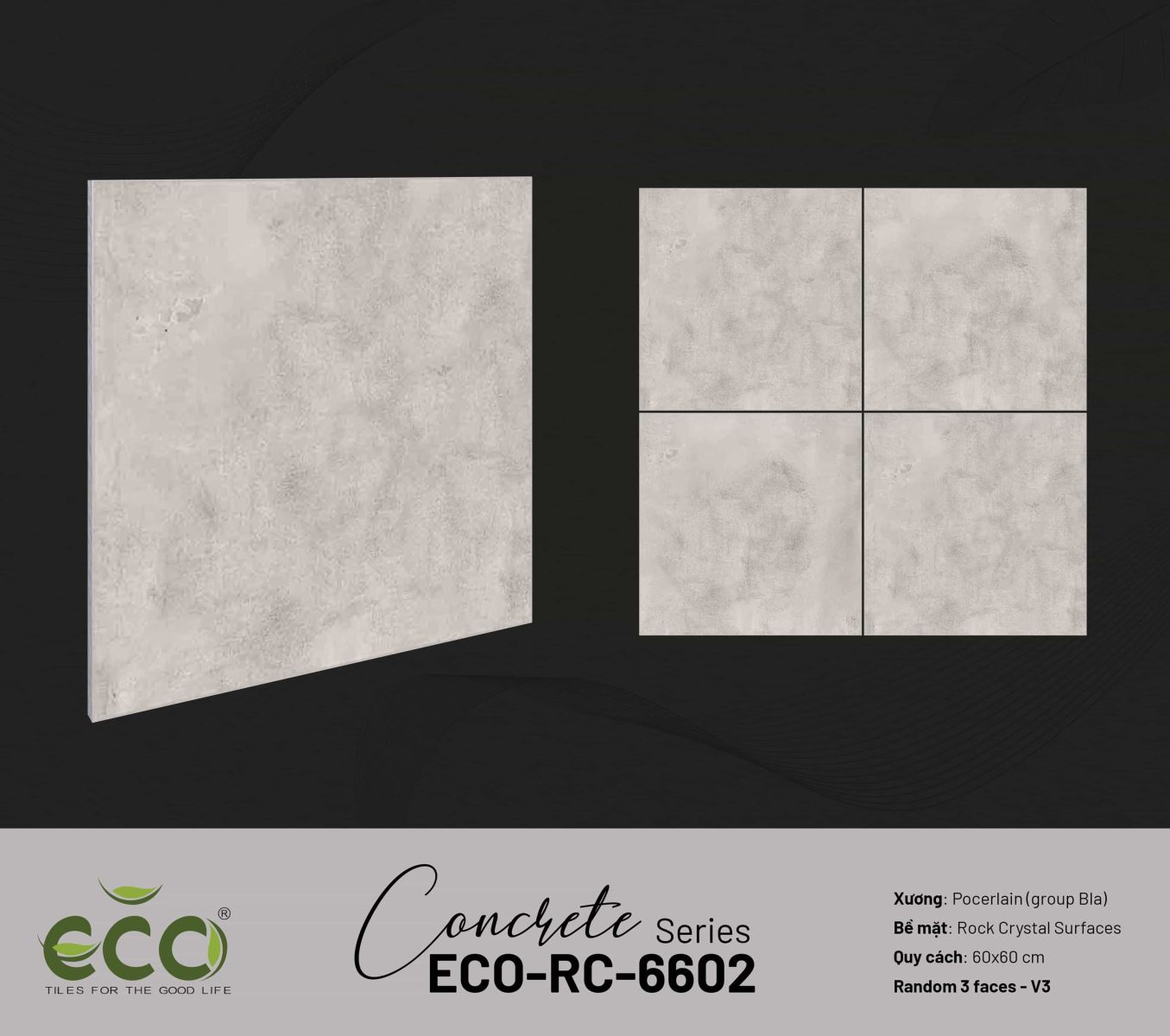 Gạch ốp lát 60x60 Ecotiles ECO-RC-6602