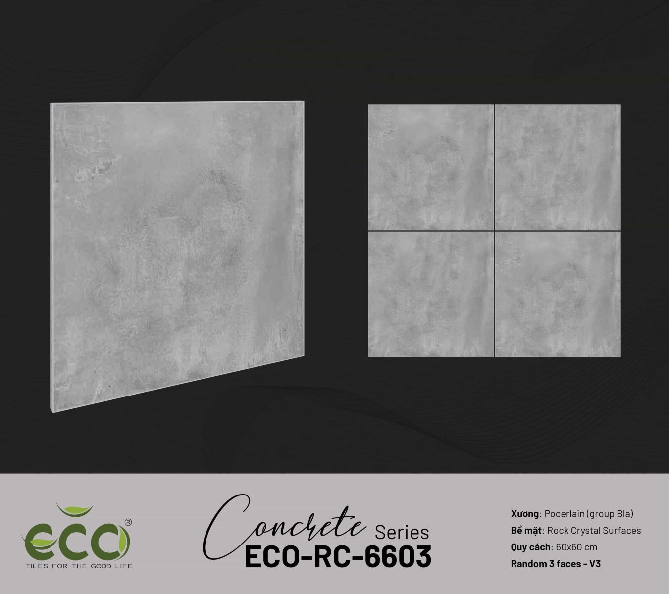 Gạch ốp lát 60x60 Ecotiles ECO-RC-6603