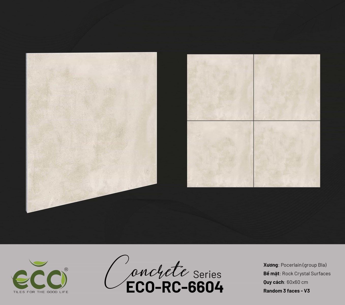 Gạch ốp lát 60x60 Ecotiles ECO-RC-6604