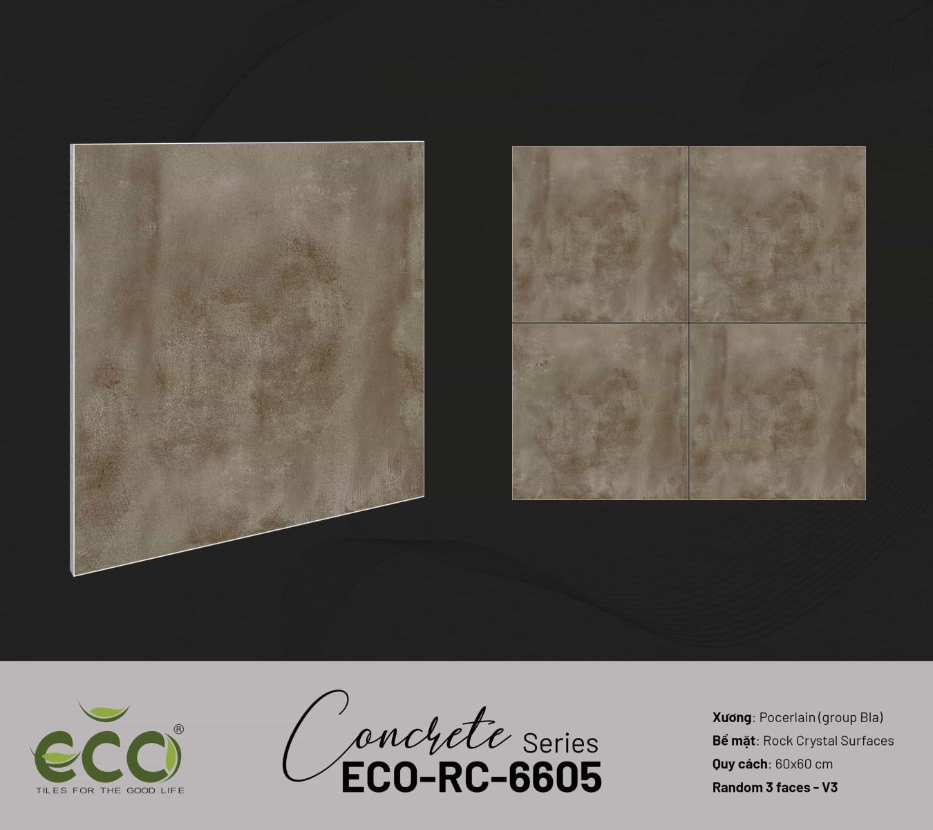 Gạch ốp lát 60x60 Ecotiles ECO-RC-6605