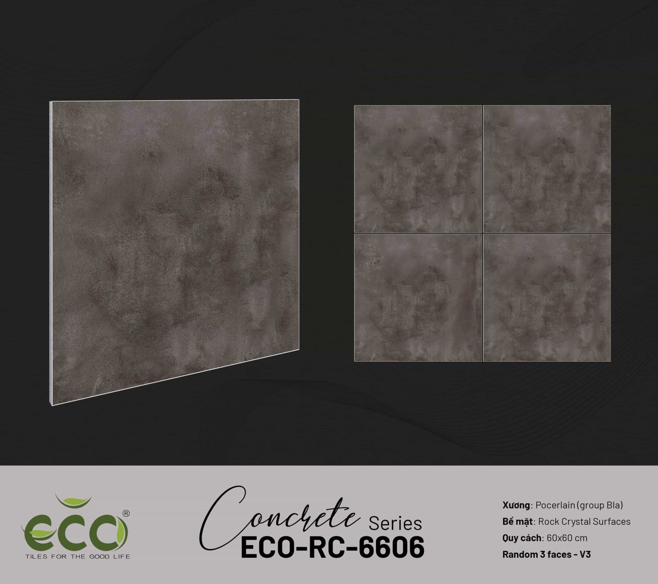 Gạch ốp lát 60x60 Ecotiles ECO-RC-6606