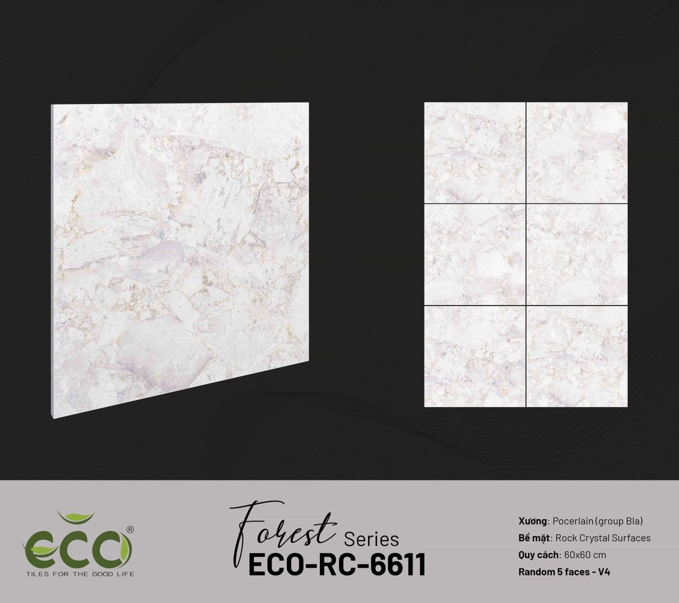 Gạch ốp lát 60x60 Ecotiles ECO-RC-6611